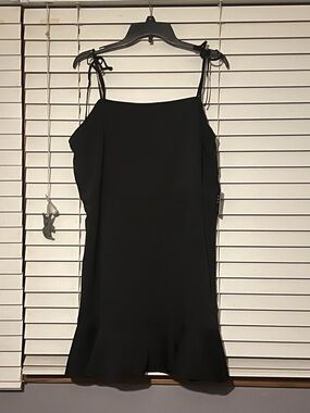 Express Black Mini Slip Dress with Tie Straps